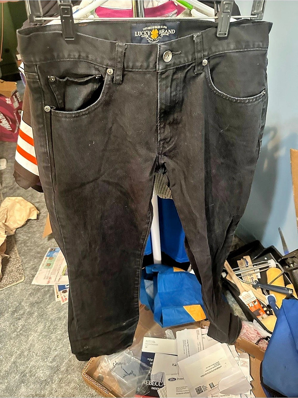 Lucky Brand Men's Black Straight Jeans Waist 32 x 32